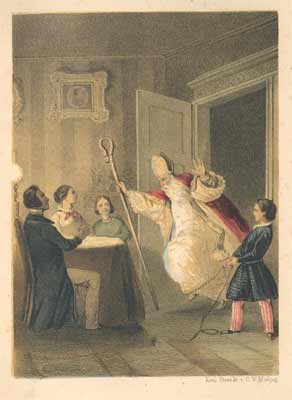 Sint in huiskamer